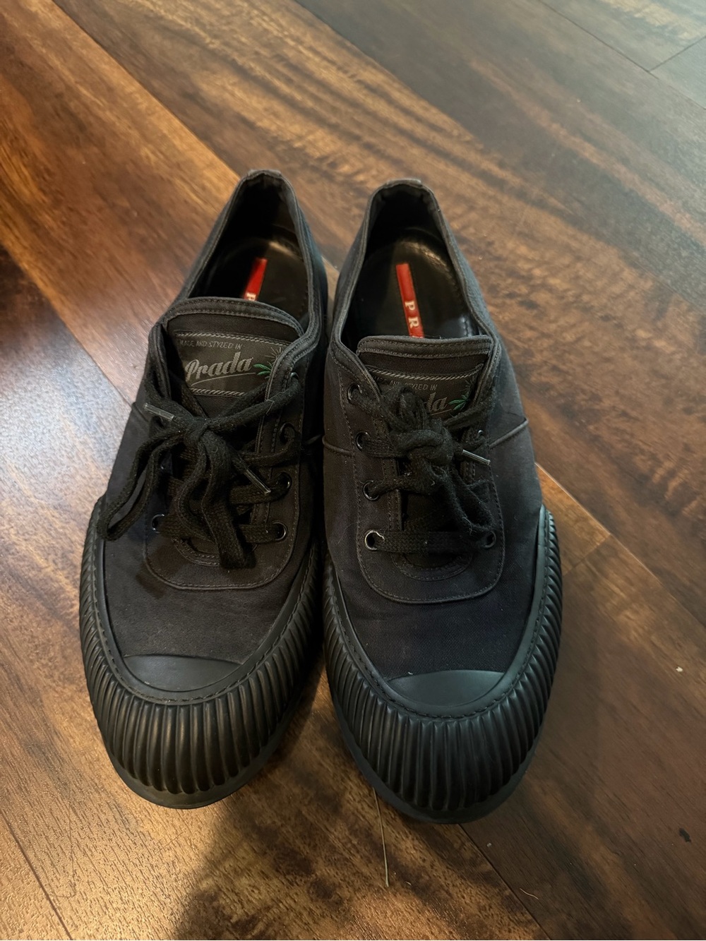 Prada Black Low-Top Sneakers